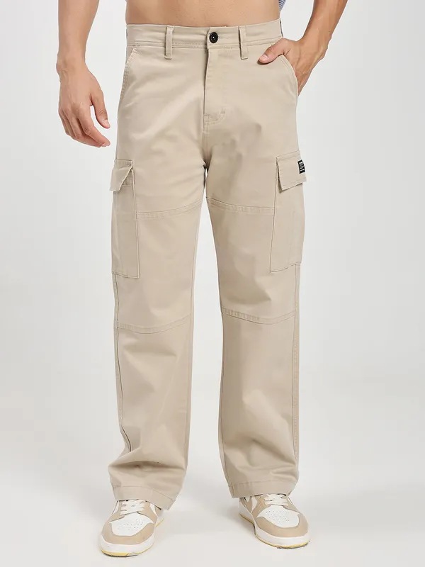 Beige_Cotton_Premium_&_Comfortable_Cargo_Pant_For_Men