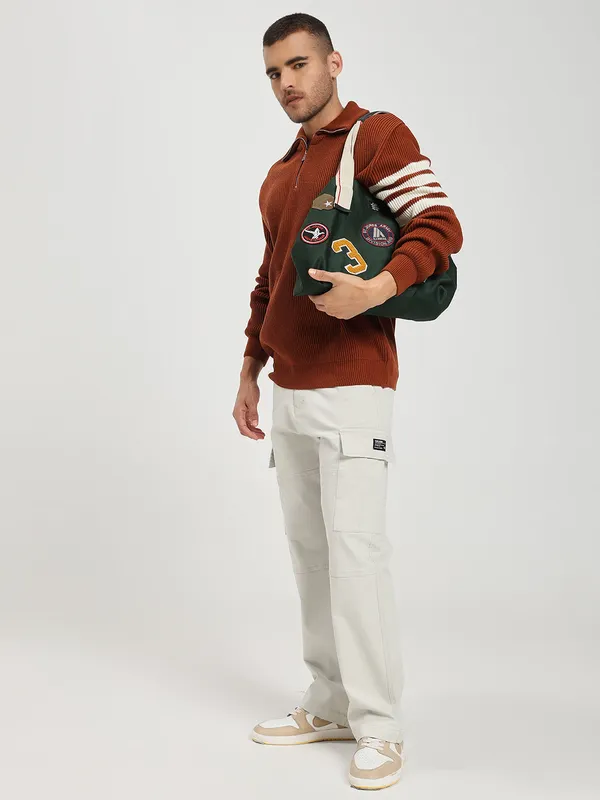 Cream_Cotton_Premium_&_Comfortable_Cargo_Pant_For_Men