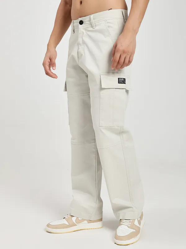 Cream_Cotton_Premium_&_Comfortable_Cargo_Pant_For_Men