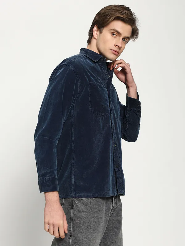 Indigo_Cotton_Premium_&_Comfortable_Shirt_For_Men