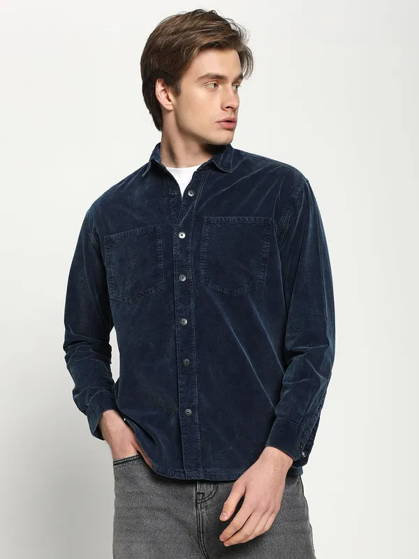 Indigo_Cotton_Premium_&_Comfortable_Shirt_For_Men
