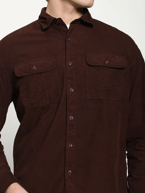 Maroon_Cotton_Premium_&_Comfortable_Shirt_For_Men