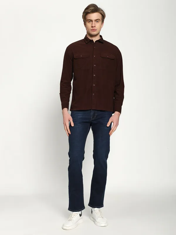 Maroon_Cotton_Premium_&_Comfortable_Shirt_For_Men