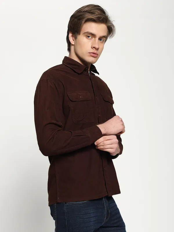 Maroon_Cotton_Premium_&_Comfortable_Shirt_For_Men
