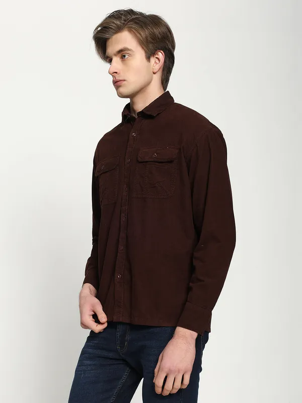 Maroon_Cotton_Premium_&_Comfortable_Shirt_For_Men