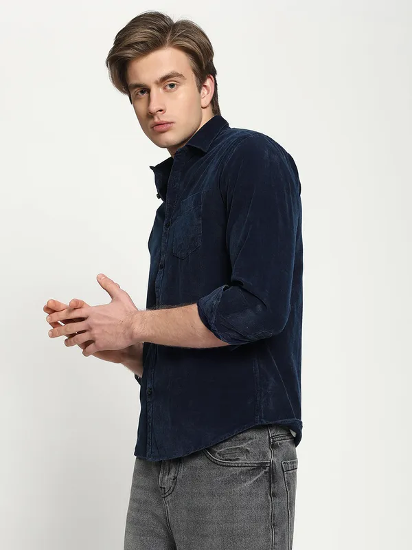 Indigo_Cotton_Premium_&_Comfortable_Shirt_For_Men