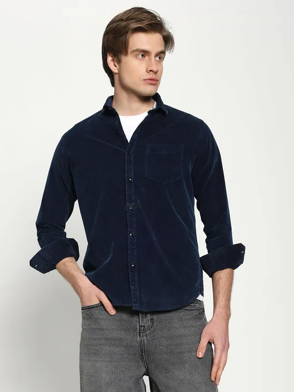 Indigo_Cotton_Premium_&_Comfortable_Shirt_For_Men