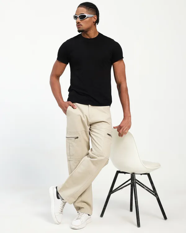 Light_Beige_Cotton_Lycra_Premium_&_Comfortable_Cargo_Pant_For_Men