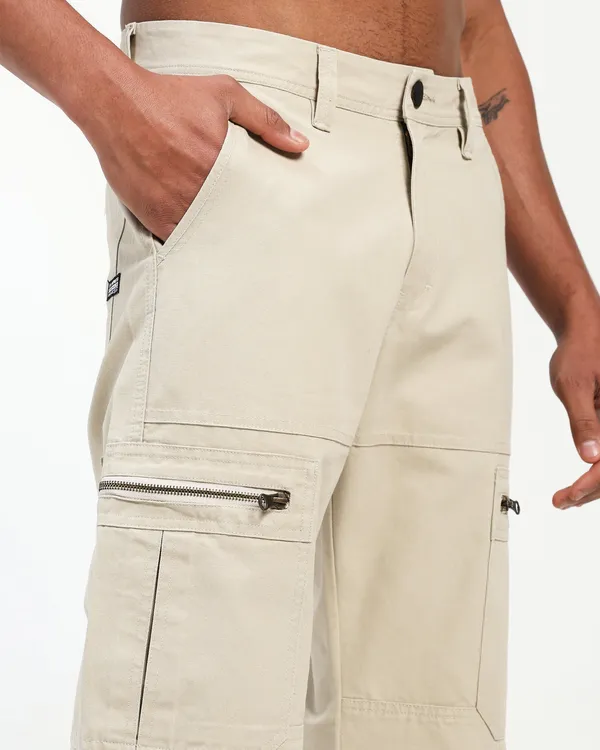 Light_Beige_Cotton_Lycra_Premium_&_Comfortable_Cargo_Pant_For_Men