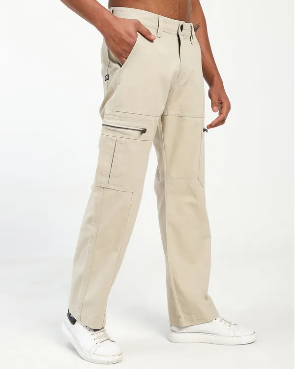 Light_Beige_Cotton_Lycra_Premium_&_Comfortable_Cargo_Pant_For_Men
