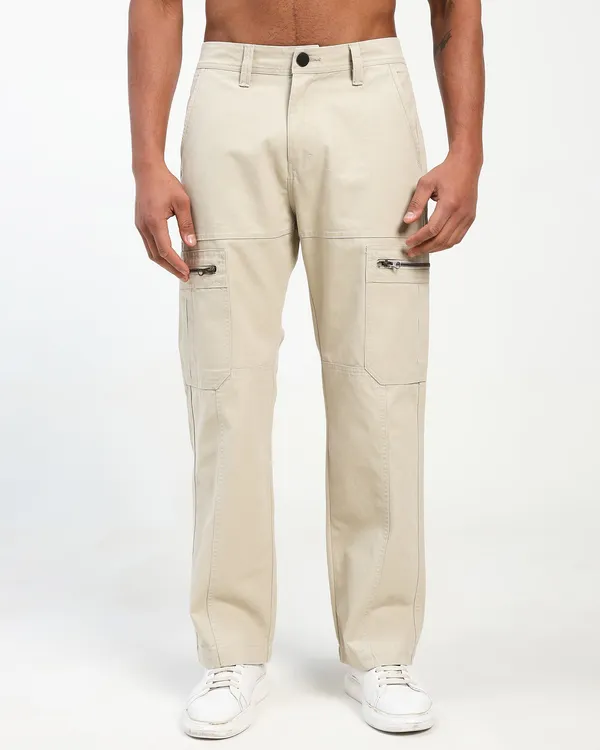 Light_Beige_Cotton_Lycra_Premium_&_Comfortable_Cargo_Pant_For_Men