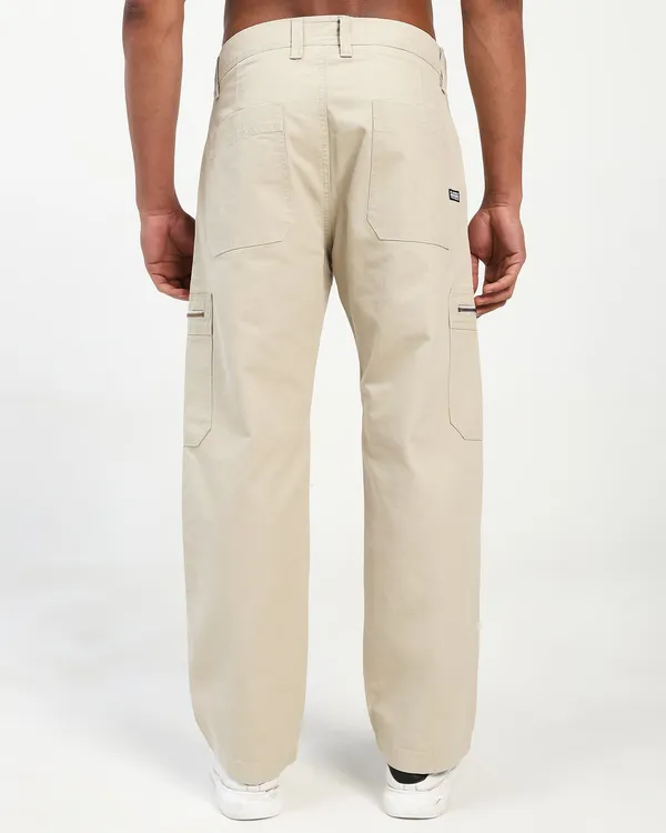 Light_Beige_Cotton_Lycra_Premium_&_Comfortable_Cargo_Pant_For_Men