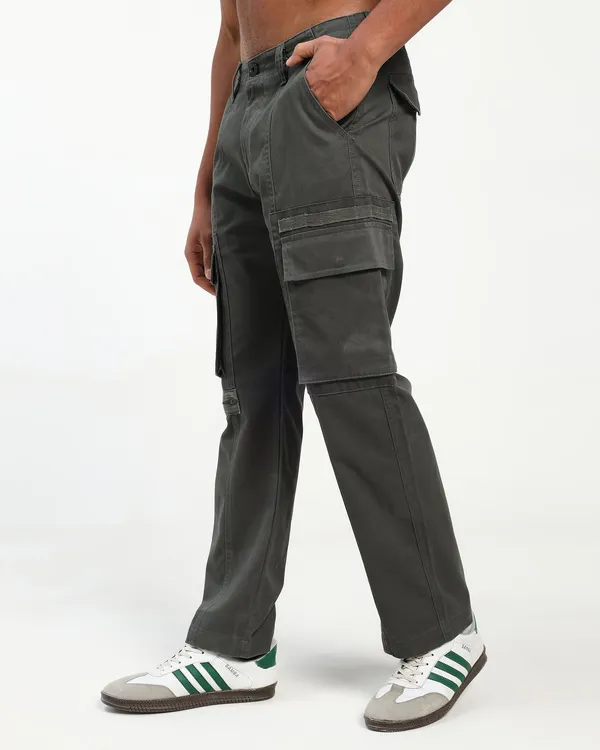 Dark_Grey_Lycra_Premium_&_Comfortable_Cargo_Pant_For_Men