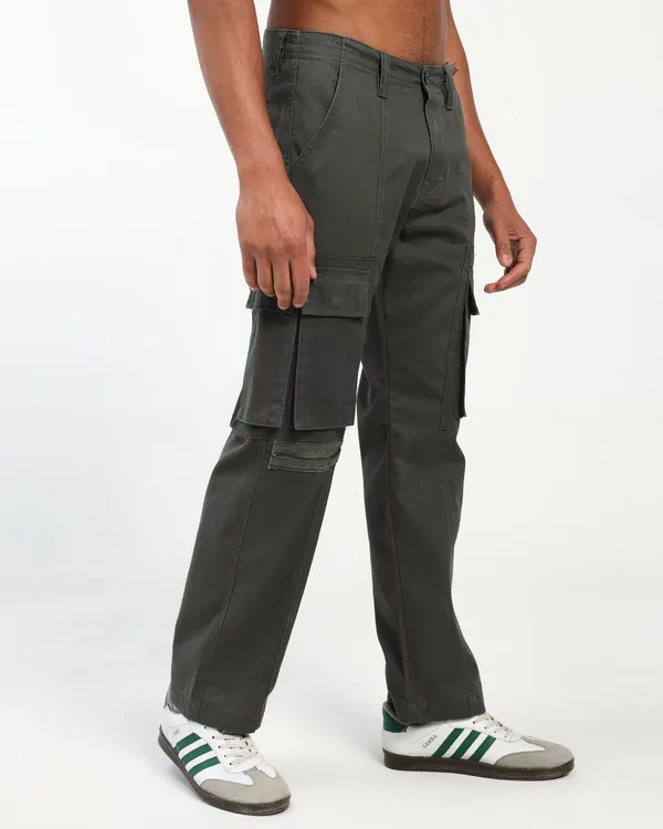 Dark_Grey_Lycra_Premium_&_Comfortable_Cargo_Pant_For_Men