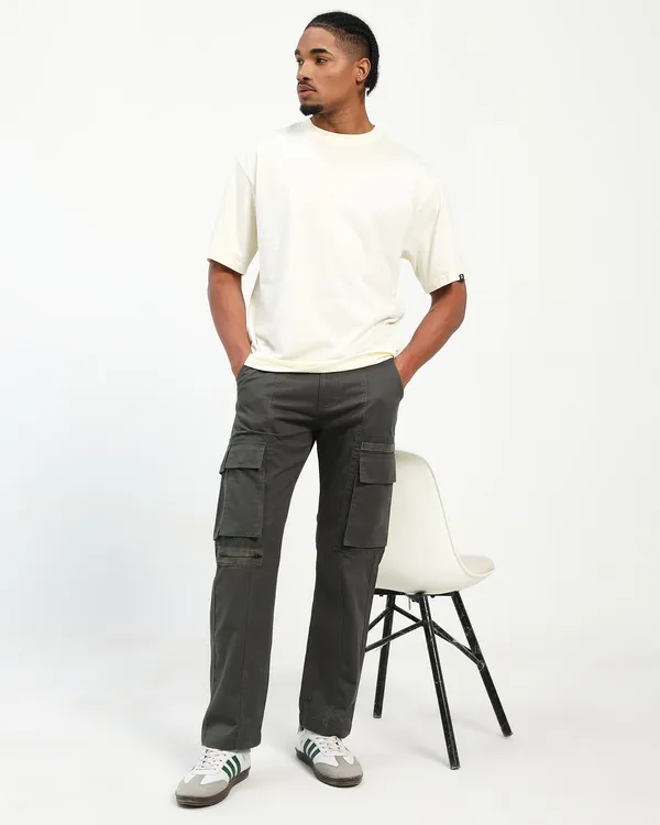 Dark_Grey_Lycra_Premium_&_Comfortable_Cargo_Pant_For_Men