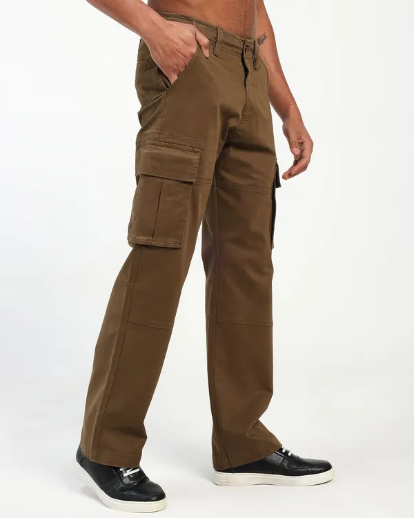 Dark_Brown_Cotton_Lycra_Premium_&_Comfortable_Cargo_Pant_For_Men