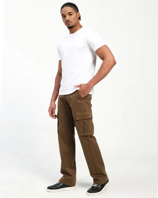 Dark_Brown_Cotton_Lycra_Premium_&_Comfortable_Cargo_Pant_For_Men