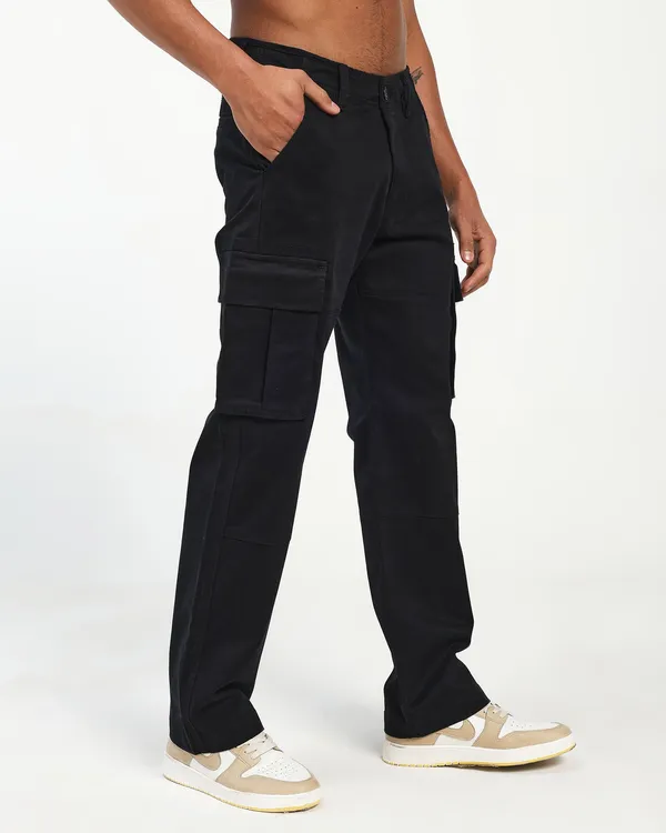 Black_Cotton_Lycra_Premium_&_Comfortable_Cargo_Pant_For_Men