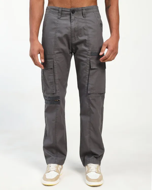 Dark_Grey_Cotton_Lycra_Premium_&_Comfortable_Cargo_Pant_For_Men