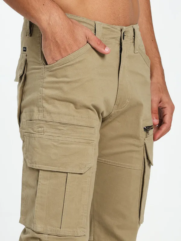 Beige_Cotton_Lycra_Premium_&_Comfortable_Cargo_Pant_For_Men