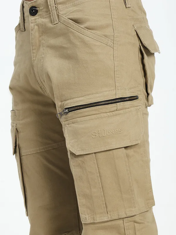 Beige_Cotton_Lycra_Premium_&_Comfortable_Cargo_Pant_For_Men
