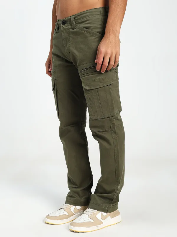 Olive_Green_Cotton_Lycra_Premium_&_Comfortable_Cargo_Pant_For_Men