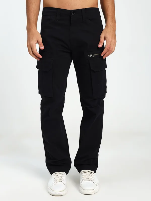 Black_Cotton_Lycra_Premium_&_Comfortable_Cargo_Pant_For_Men