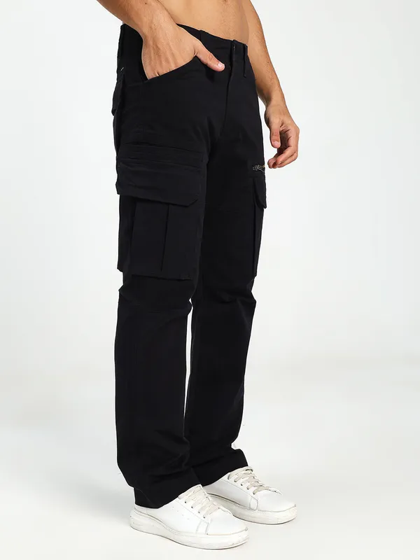 Black_Cotton_Lycra_Premium_&_Comfortable_Cargo_Pant_For_Men