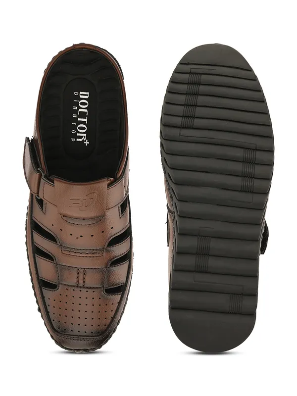 Tan_Synthetic_Leather_Breathable_Roman_Shoes_For_Men