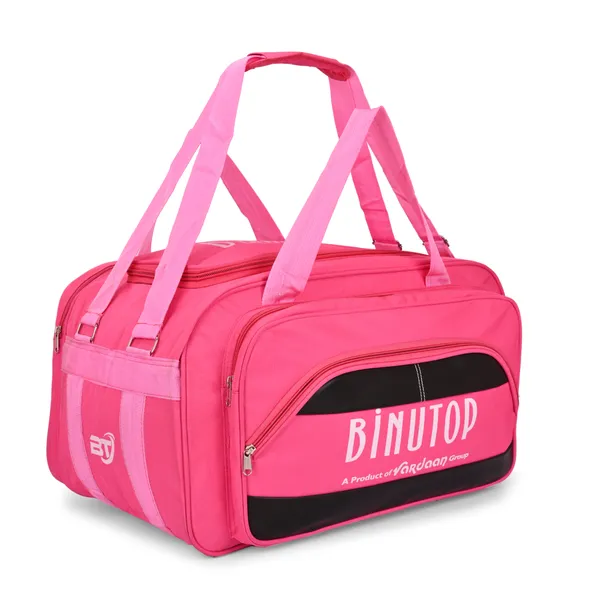 BINUTOP_Heavy_Dutty_Fabric_Travel_Luggage_Duffle_Bag_(Pink,_50_litres_25Inch)