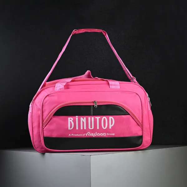 BINUTOP_Heavy_Dutty_Fabric_Travel_Luggage_Duffle_Bag_(Pink,_50_litres_25Inch)