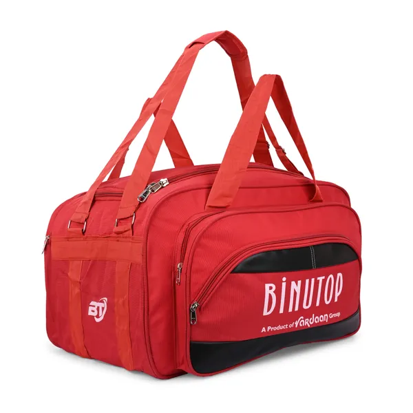 BINUTOP_Heavy_Dutty_Fabric_Travel_Luggage_Duffle_Bag_(Red,_50_litres_25Inch)