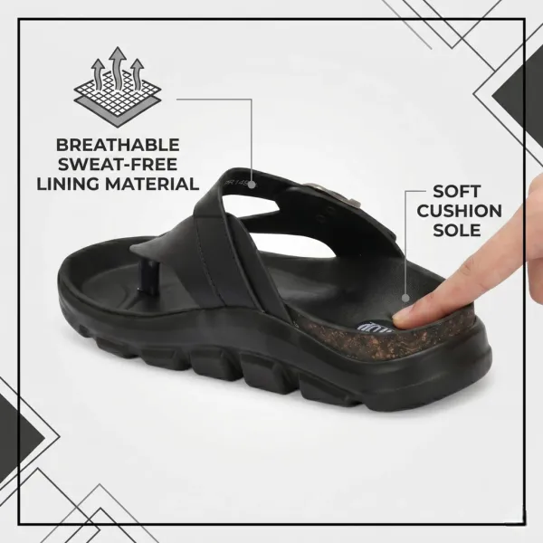 BLACK_Synthetic_Leather_Breathable_Pu_Insole_Slipper_For_Men