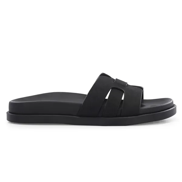Black_Synthetic_Leather_Breathable_Pu_Insole_Slipper_For_Women