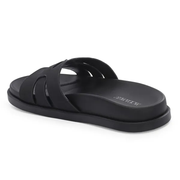 Black_Synthetic_Leather_Breathable_Pu_Insole_Slipper_For_Women