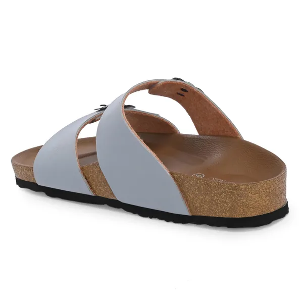 Blue_Synthetic_Leather_Breathable_Pu_Insole_Slipper_For_Women