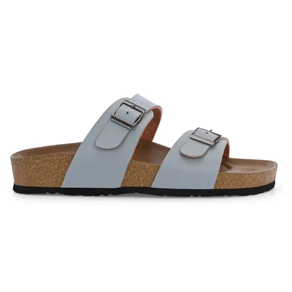 Blue_Synthetic_Leather_Breathable_Pu_Insole_Slipper_For_Women