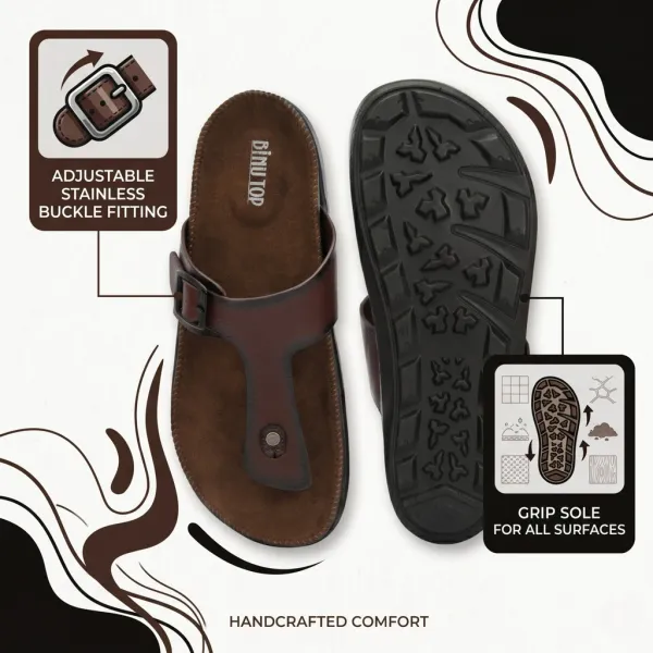 Brown_Synthetic_Leather_Breathable_Pu_Insole_Slipper_For_Men