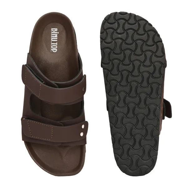 Brown_Synthetic_Leather_Breathable_Pu_Insole_Slipper_For_Men