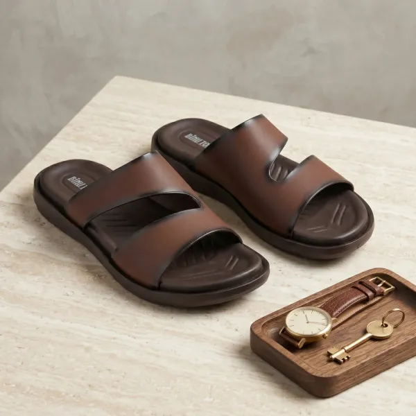 Brown_Synthetic_Leather_Breathable_Pu_Insole_Slipper_For_Men