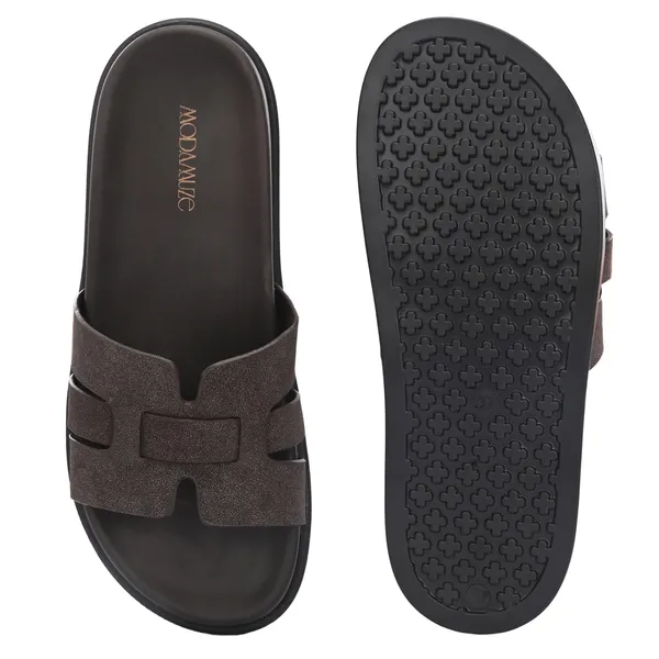 Brown_Synthetic_Leather_Breathable_Pu_Insole_Slipper_For_Women
