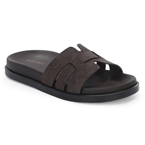 Brown_Synthetic_Leather_Breathable_Pu_Insole_Slipper_For_Women