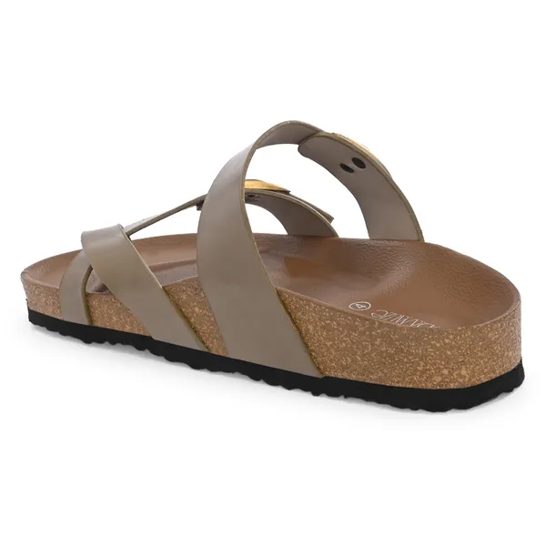 Gold_Synthetic_Leather_Breathable_Pu_Insole_Slipper_For_Women