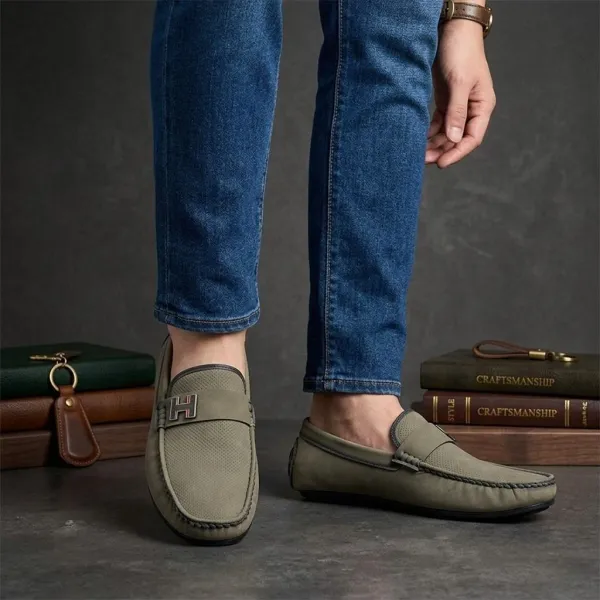 Grey_Soft_Cushined_Padded_Crafted_Black_Shade_Loafers