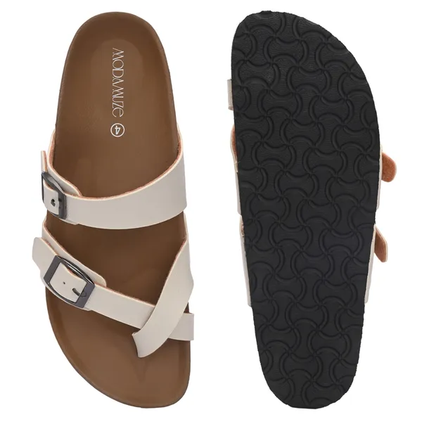 Grey_Synthetic_Leather_Breathable_Pu_Insole_Slipper_For_Women