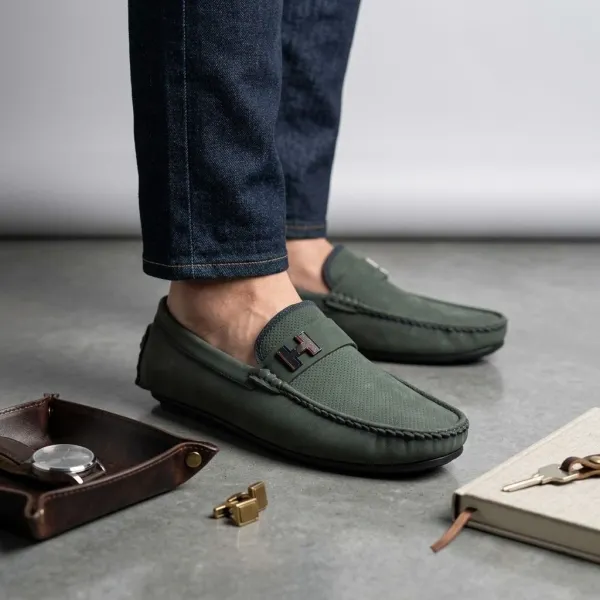 OLIVE_Soft_Cushined_Padded_Crafted_Olive_Shade_Loafers_