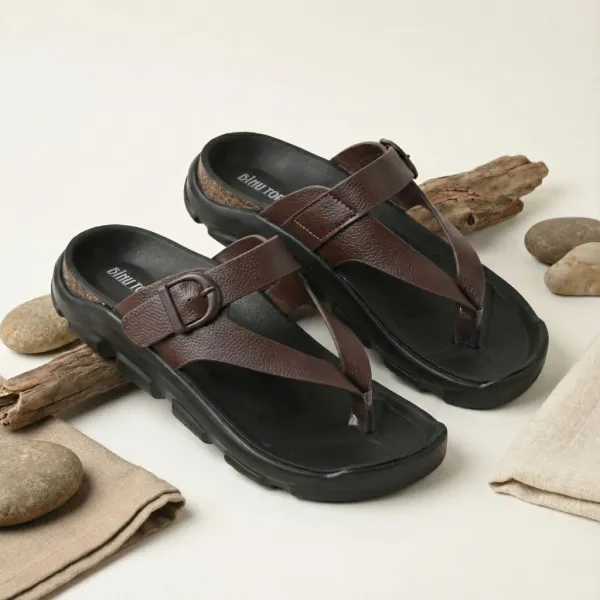 Brown_Synthetic_Leather_Breathable_Pu_Insole_Slipper_For_Men