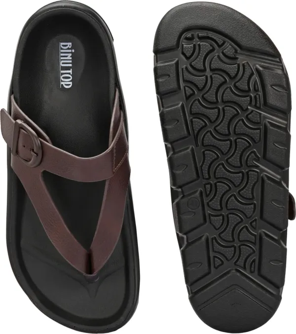 Brown_Synthetic_Leather_Breathable_Pu_Insole_Slipper_For_Men