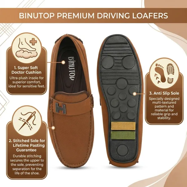 Tan_Soft_Cushined_Padded_Crafted_Black_Shade_Loafers