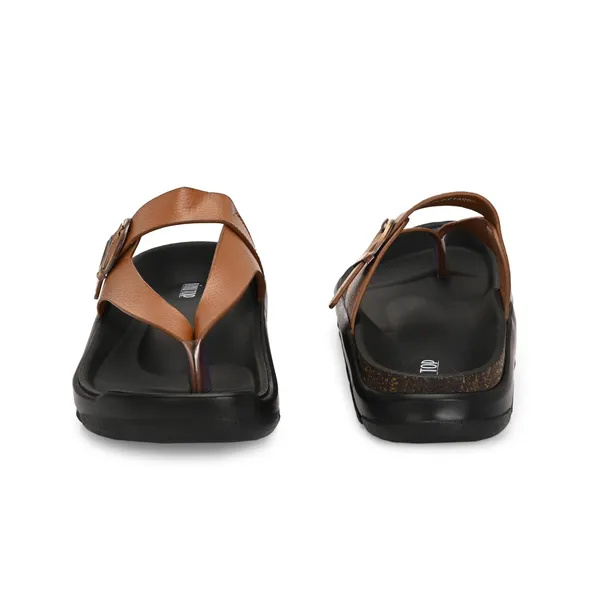 Tan_Synthetic_Leather_Breathable_Pu_Insole_Slipper_For_Men